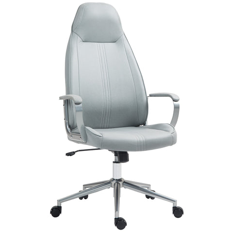 Rootz Ergonomic Office Chair - Height-Adjustable Chair - Swivel Chair - Thick Foam Cushion - 68 x 65 x 119-128.5 cm, Grey