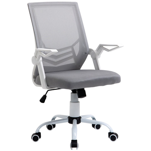 Rootz Ergonomic Office Chair - Mesh Office Chair - Adjustable Swivel Chair - Lumbar Support - 62.5cm x 55cm x 94-104cm, Grey