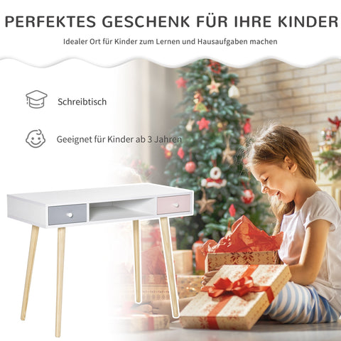 Rootz Children's Desk with Drawer - Kids Table - Multicolored Desk - Encourages Learning - 100 x 48 x 76.5 cm