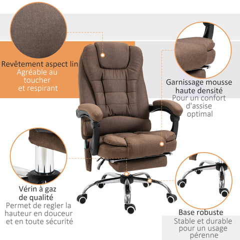 Rootz Executive Massage Chair - Office Chair - Relaxing Seat - Heated Function - 65cm x 70cm x 111-119cm