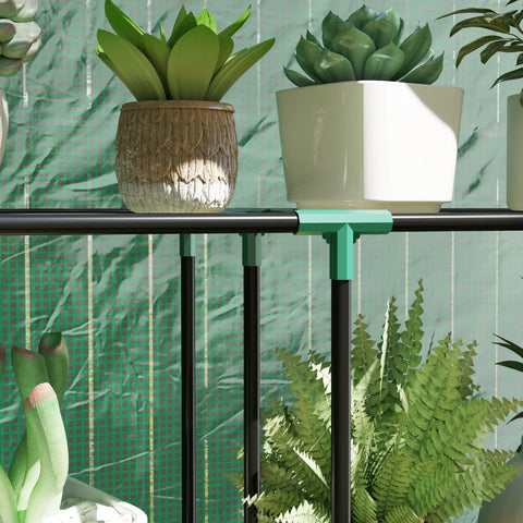 Rootz Greenhouse with 3-Step Shelf - UV-Resistant Gardening House - Portable Plant Shelter - Protection & Ventilation - 100x40x150 cm