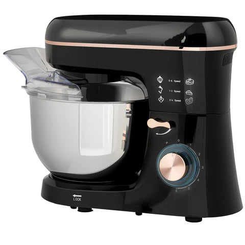 Rootz Blender Food Processor - Mixer - 6 Speed Levels - 5.5L Stainless Steel Bowl - 41cm x 26cm x 32cm