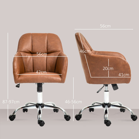 Rootz Rotatable Office Chair - Swivel Chair - Adjustable Seat - High Comfort - 56cm x 56cm x 87-97cm