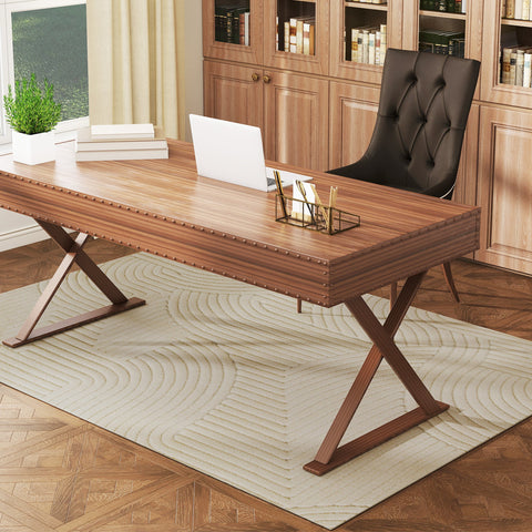 Rootz Machine-Woven Carpet - Area Rug - Slip-Resistant Mat - Luxurious Feel - Brown - 200cm x 140cm x 1.7cm