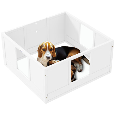 Rootz Puppy Crate for Small/Medium Dogs - Dog Litter Box - Pet Shelter - Adjustable Entrance - Non-Slip Pads - 100 x 96 x 48 cm