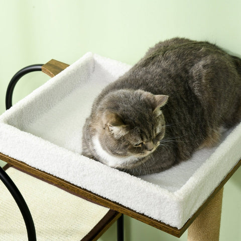 Rootz Cat Scratching Post Tree - Climbing Paradise - Cat House - Jute Rope Scratching Posts - Hanging Play Ball - 80cm x 40cm x 118.5cm