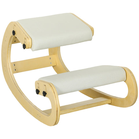 Rootz Kniesitzstuhl Ergonomic Wooden Swing Chair - Posture Corrector - Back Pain Relief - Birch Wood - 55cm x 85cm x 55cm