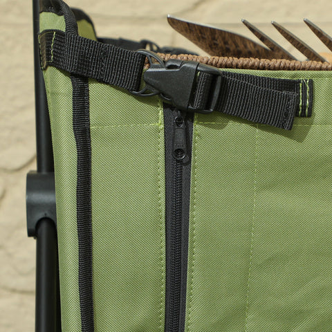 Rootz Foldable Garden Handcart - Transport Cart - Portable Wagon - 130L Capacity - 90cm x 50cm x 60cm - Black & Green