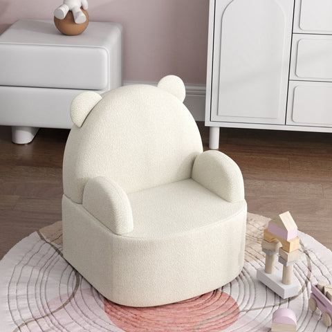 Rootz Children's Bear Armchair - Kids Chair - Toddler Seat - Soft Teddy Fleece - Cozy Comfort - 52cm x 48cm x 59cm