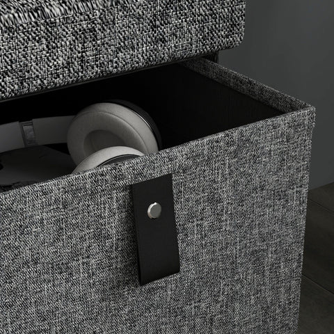 Rootz Padded Shoe Bench - Shoe Storage - Shoe Organizer - Comfort Seating - 76.5cm x 38cm x 38cm, Grey