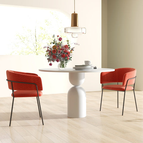 Rootz Set of 2 Dining Chairs - Velvet Seats - Padded Chairs - Steel Legs - 57cm x 53cm x 73cm - Max Comfort