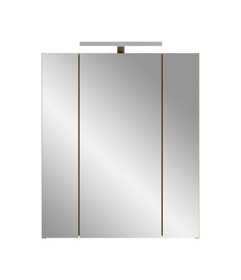 Rootz Mirror Cabinet - Bathroom Storage - Illuminated Cabinet - Easy Assembly - 60x70x18 cm
