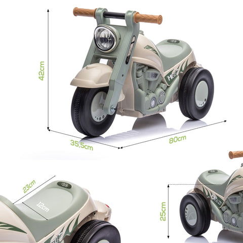 Rootz Toddler Ride-On Motorcycle - Bubble Car - Music Car - Promotes Walking - 80cm x 35.5cm x 42cm