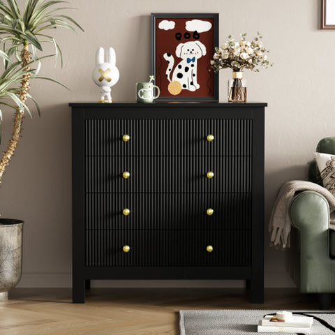 Rootz Elegant Sideboard - Storage Cabinet - Drawer Unit - Luxurious Shine - 79cm x 39.5cm x 80.5cm