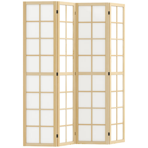 Rootz Foldable Room Divider - Privacy Screen - Free-standing Partition - Elegant Design - 160cm x 1.7cm x 170cm
