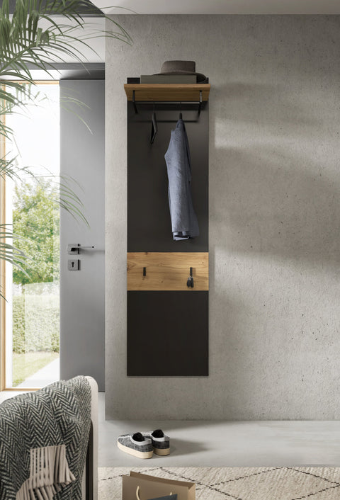 Rootz Wardrobe Panel - Coat Rack - Storage Solution - Durable & Easy-Care - 165cm x 45cm x 29cm