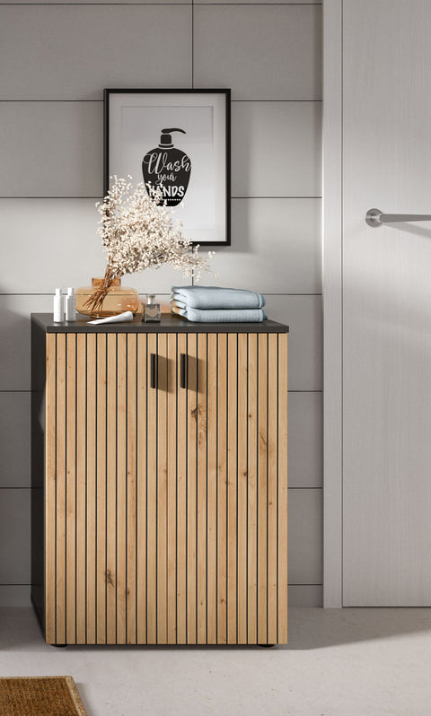 Rootz Bathroom Cabinet - Bathroom Storage - Compact Bathroom Unit - Ample Storage - 60x81x30cm