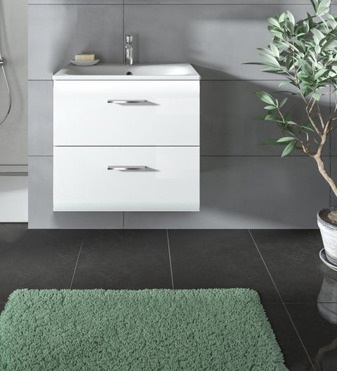 Rootz Washbasin with Sink - Vanity Unit - Bathroom Cabinet - Optimal Storage - 60x55x46 cm