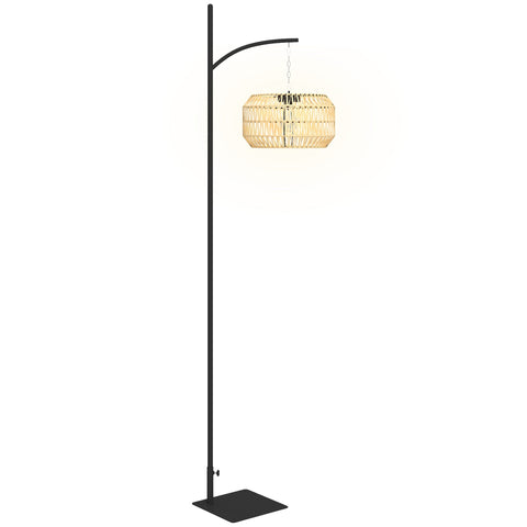 Rootz Rattan Solar Lamp - Outdoor Solar Light - Garden Lantern - Automatic On/Off - 44cm x 32cm x 178cm