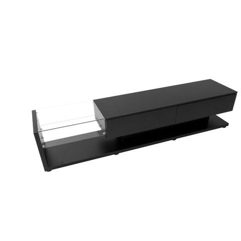 Rootz High Gloss TV Cabinet - Media Console - Entertainment Unit - LED Lighting - 170cm x 36cm x 38cm