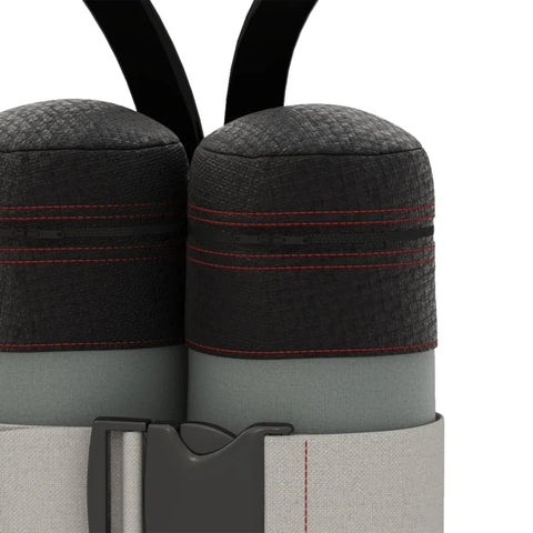 Rootz Gazebo - Gazebo Sandbags - Sandbags Set of 4 - Sand Free with Straps - Oxford Polyester - Weatherproof - Black - 20L x 10W x 43H cm