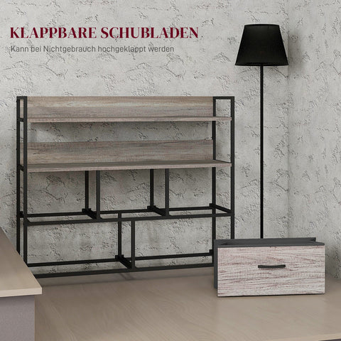 Rootz Fabric Chest of Drawers - Storage Organizer - Clothing Unit - 5 Foldable Drawers - Steel Frames - 98cm x 29cm x 85cm