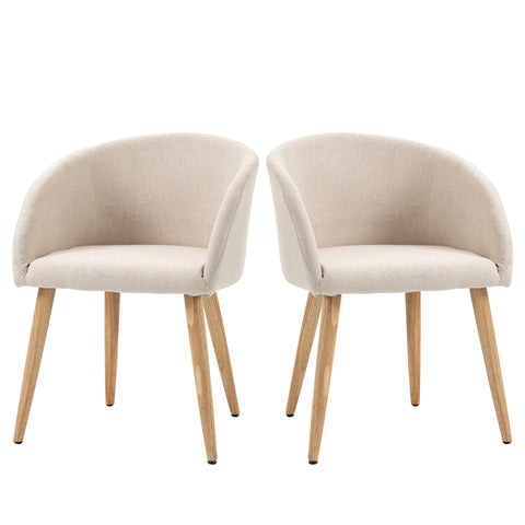 Rootz 2 Piece Set Dining Room Chairs - Kitchen Chairs - Ergonomic Chairs - Scandinavian Style - 55cm x 56cm x 74cm