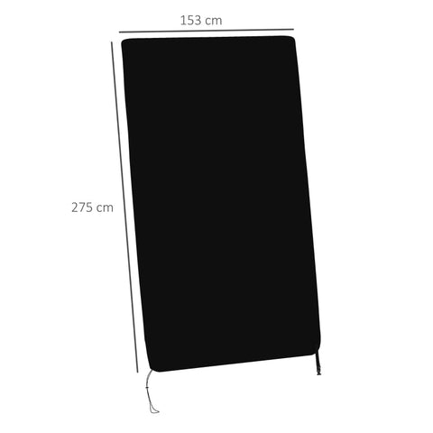 Rootz Table Cover - Table Tennis - Waterproof - UV Resistant - Polyethylene - Black - 275L x 153W x 5H cm