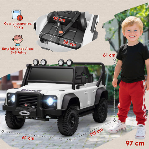Rootz Children's Electric Car - Kid's Ride-On Vehicle - Battery Powered Toy Car - Safe & Fun with Horn & Music - 115cm x 61cm x 61cm