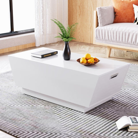 Rootz LED Coffee Table - Modern Living Room Table - LED-Lit Table - App-Controlled Lighting - 100L x 50W x 35.1H cm