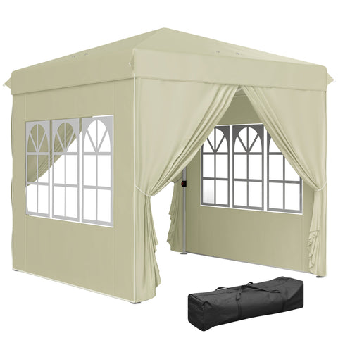 Rootz Pop Up Gazebo Tent - Garden Pavilion - Foldable Canopy - UPF50+ UV Protection - 248L x 248W x 270H cm - Green