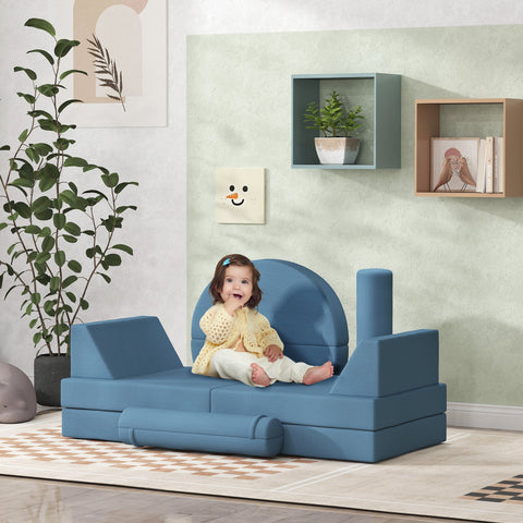 Rootz Soft Building Blocks Set - Play Sofa - Kids' Furniture - Promotes Motor Skills - 140L x 102W x 46H cm