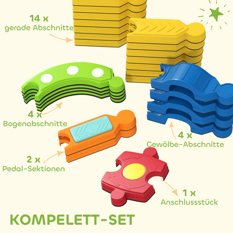 Rootz Kids Balance Beam - Interactive Frame - Non-Slip Bar - Enhances Coordination - 176cm x 176cm x 10.5cm