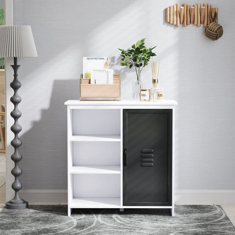 Rootz Buffet Storage Unit - 3 Compartment Cabinet - Modern Furniture - Elegant Storage - 80cm x 35cm x 82cm