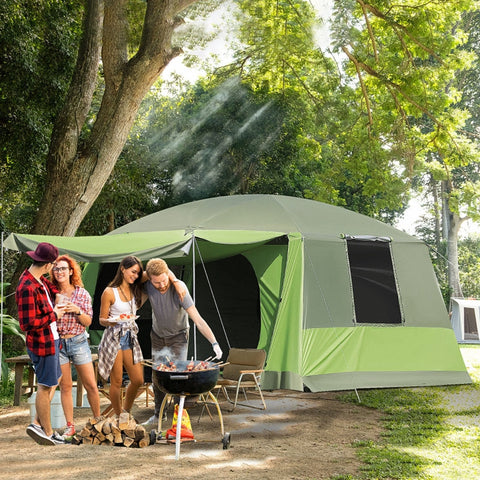 Rootz Camping Tent - Dome Tent - Family Tent - Spacious Design - Weather Resistant - Easy Setup - L405 x W305 x H225cm
