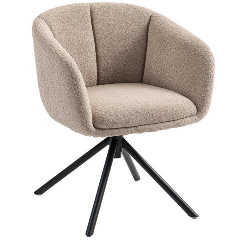 Rootz Armchair - Upholstered Chair - Rotatable Seat - Cozy Comfort - Supports Up to 120 kg - 58.5cm x 78.5cm -Brown