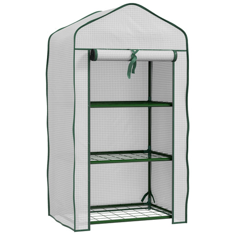 Rootz Garden Greenhouse 3 Floors - Mini Greenhouse - Balcony Greenhouse - Protects Plants - 59L x 39B x 127H cm