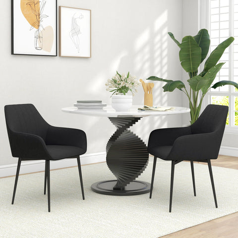 Rootz Set of 2 Scandinavian Dining Chairs - Visitor Chairs - Designer Seats - Ergonomic Comfort - 59.5cm x 56.5cm x 81cm