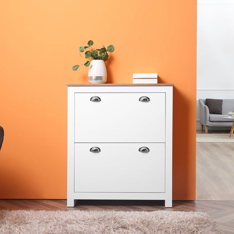 Rootz Shoe Cabinet - Entryway Shoe Rack - Shoe Storage Unit - Ergonomic Design - 79cm x 23cm x 90.5cm