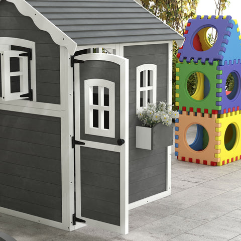 Rootz Children's Playhouse - Kids Playhouse - Wooden Play Hut - Creativity & Fun - 104.5cm x 110cm x 137cm
