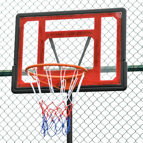 Rootz Adjustable Basketball Stand - Rollable Hoop - Freestanding Set - Height Adjustable - 75L x 45W x 205-261H cm
