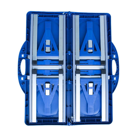 Rootz Aluminum Camping Table Set - Picnic Bench Seating Group - Foldable Garden Table - Quick Setup - Lightweight - Durable Construction - 135.5cm x 84.5cm x 66cm