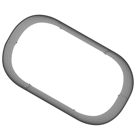 Rootz Raised Bed - Plant Bed - Modular Raised Bed - Protected Edges - Baseless Design - Galvanized Metal - Silver - 105 x 62 x 30 cm