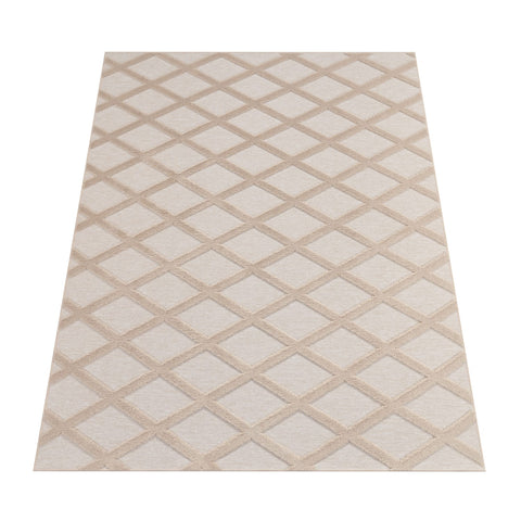 Diamond Pattern Short Pile Rug – Soft, Durable & Modern 3D Effect – Easy Care