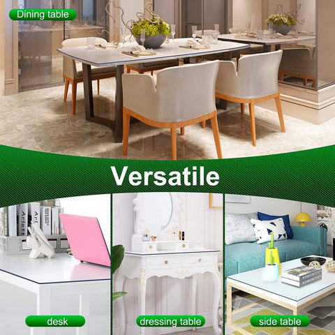 Rootz transparant PVC-tafelkleed - doorzichtige hoes - beschermende overlay - duurzaam, waterdicht, hittebestendig - gemakkelijk schoon te maken - meerdere maten beschikbaar