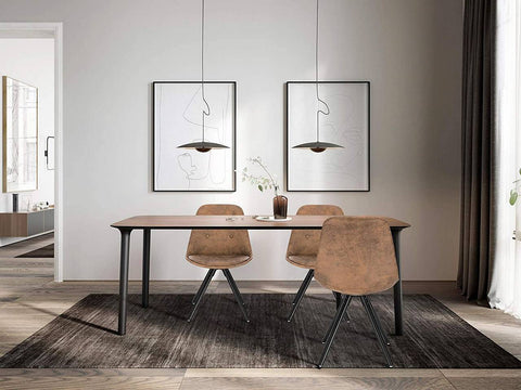 Rootz Dining Chair - Upholstered Chair - Comfortable Seat - Solid Wood Legs - Ergonomic Design - 85cm x 44 x 44.5 cm