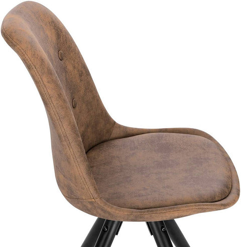 Rootz Dining Chair - Upholstered Chair - Comfortable Seat - Solid Wood Legs - Ergonomic Design - 85cm x 44 x 44.5 cm