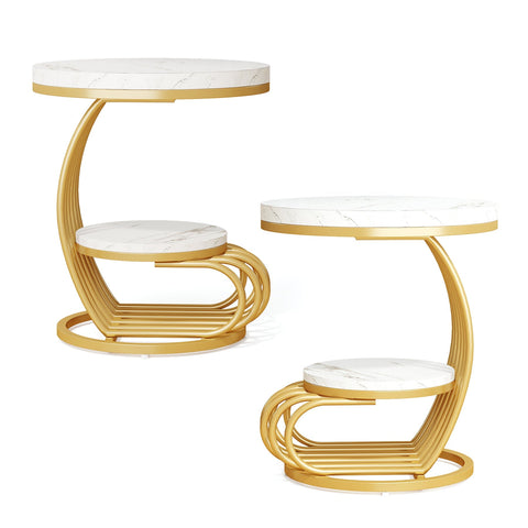 Rootz Side Table - End Table - Bedside Nightstand - Ample Storage - 50 cm D x 50 cm W x 64 cm H