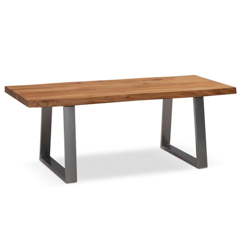 Rootz Salontafel - Woonkamertafel - Banktafel - Massief Acaciahout - Handgemaakt - Uniek ontwerp - Verstelbare hoogte - 120 cm x 60 cm x 46 cm