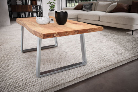 Rootz Salontafel - Woonkamertafel - Banktafel - Massief Acaciahout - Handgemaakt - Uniek ontwerp - Verstelbare hoogte - 120 cm x 60 cm x 46 cm